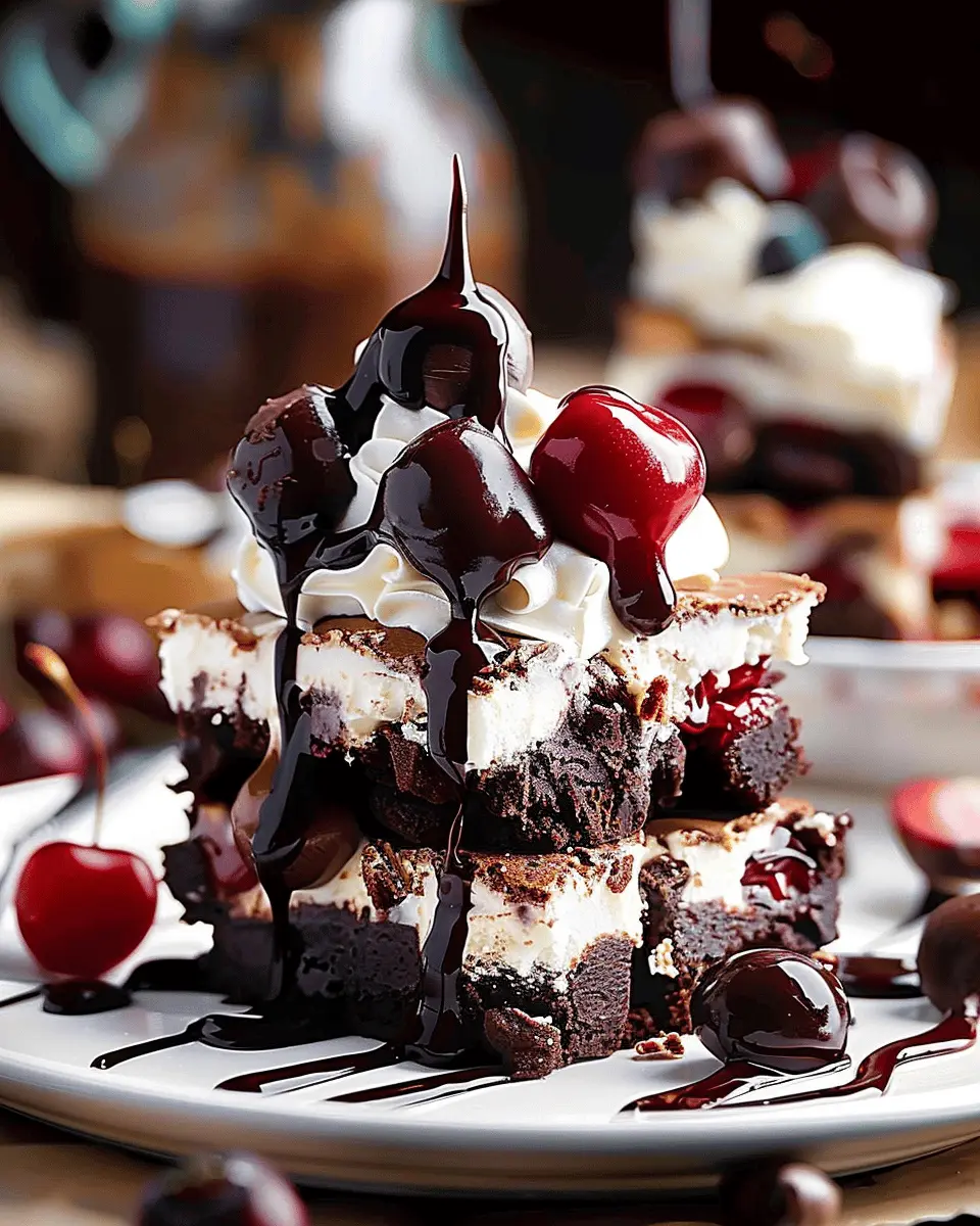 Black Forest Brownie Sundae Stack: The Ultimate Indulgent Treat