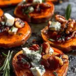 Sweet Potato Rounds with Blue Cheese