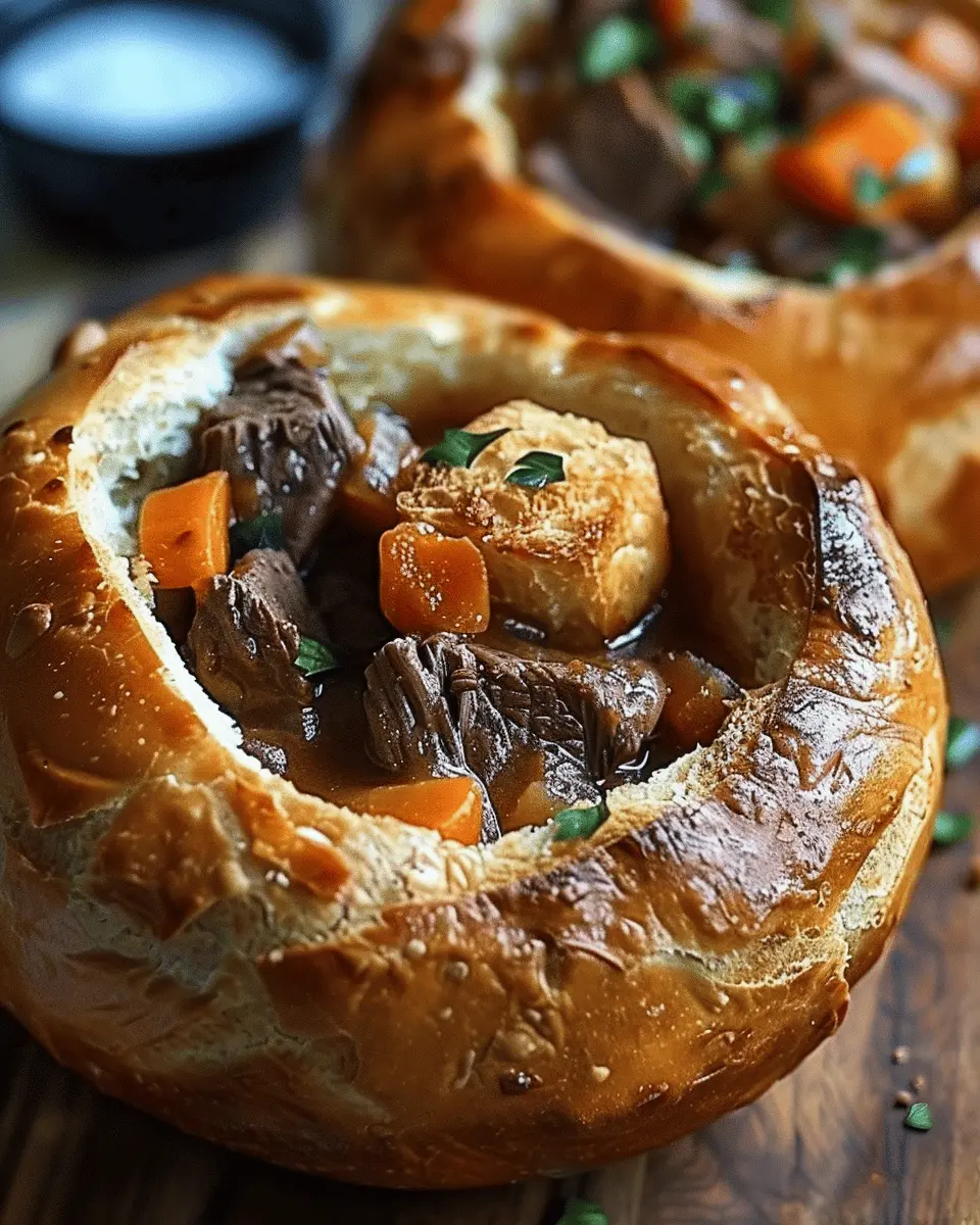 Beef Stew in Bread Bowls: A Comforting and Easy Meal Experience