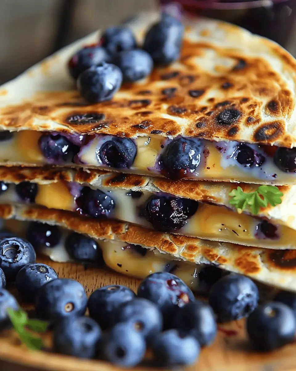 Blueberry Breakfast Quesadillas: Easy Recipe with Turkey Bacon