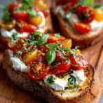 Burrata Bruschetta with Tomato & Basil