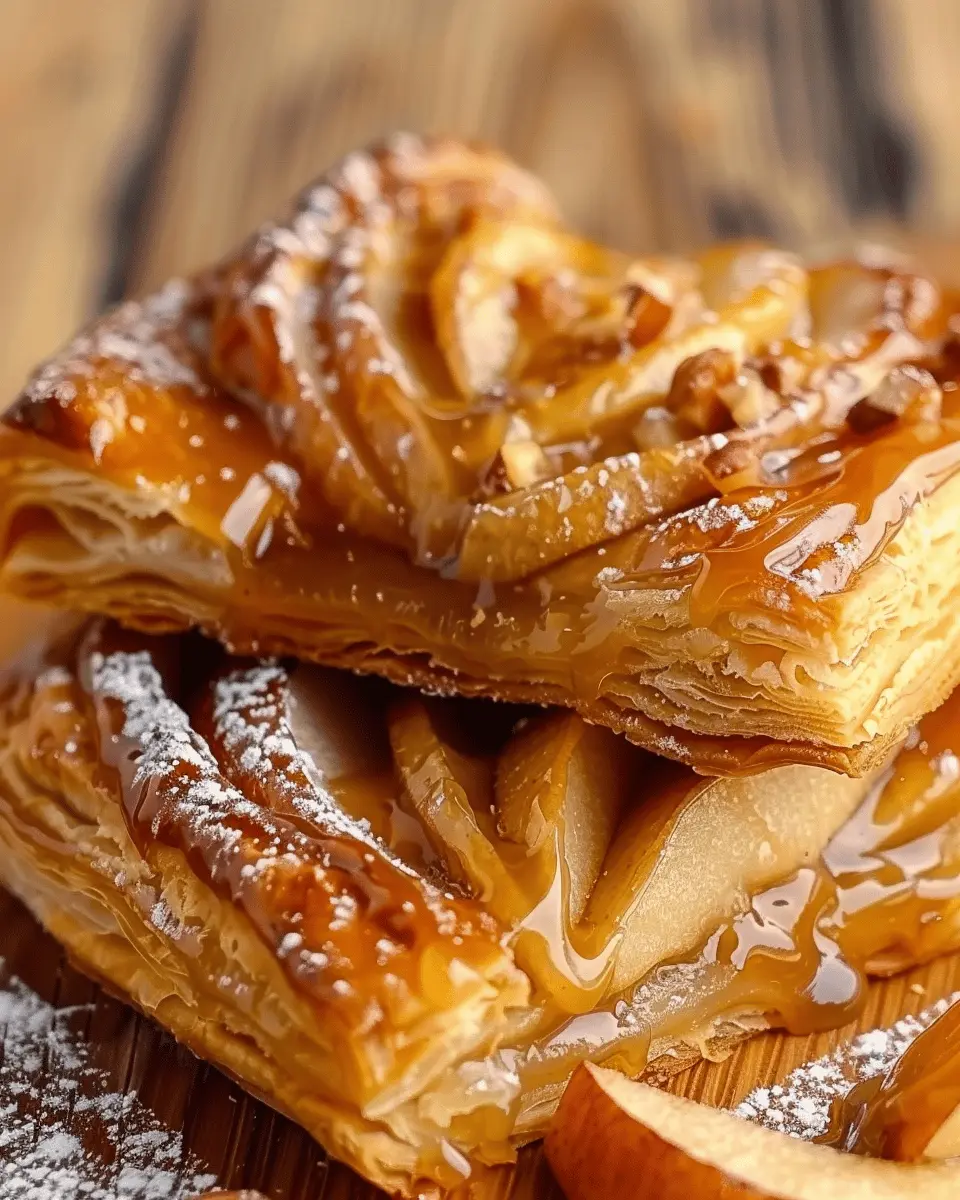Caramel Apple Puff Pastry Delight: A Cozy Indulgent Treat