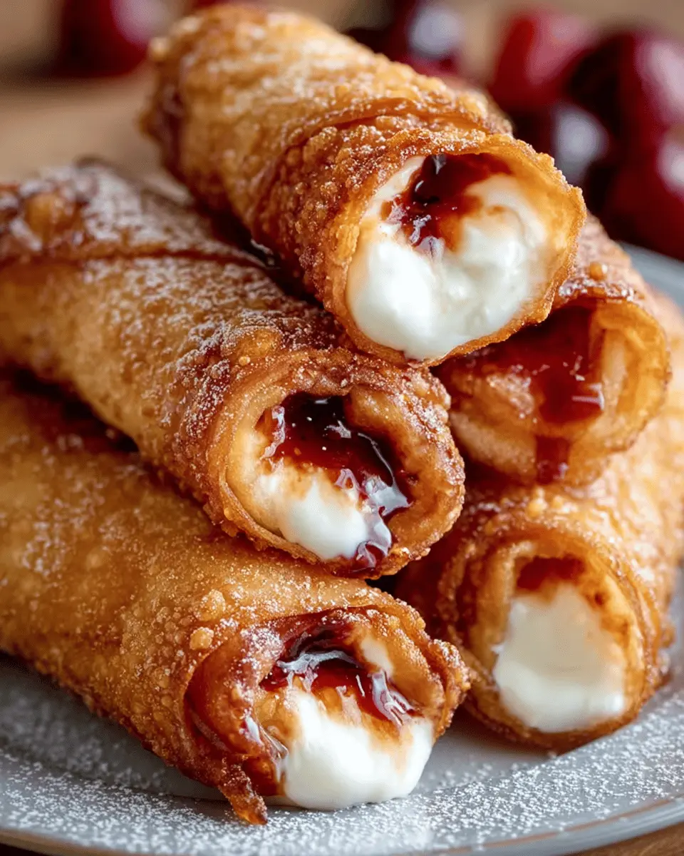 cheesecake eggrolls – crispy, creamy & indulgent dessert bites