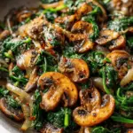 Easy Sautéed Spinach with Mushrooms & Onions
