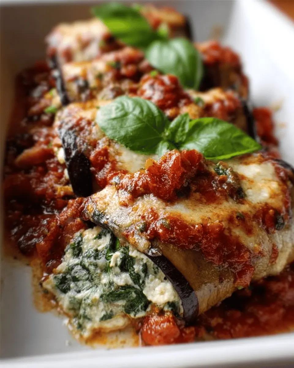 Eggplant Roll-Ups: Easy Creamy Ricotta and Spinach Delight