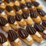 Mini Eclairs filled with cream