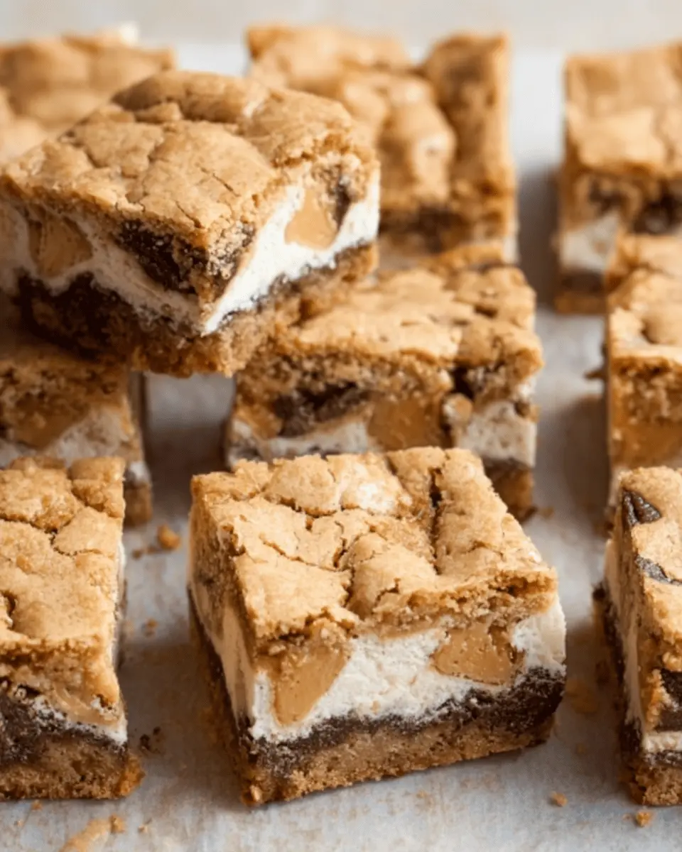 Peanut Butter Greek Yogurt Cookie Pie Bars: Easy Crackled Delights