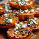 Roasted Sweet Potato Rounds with Honey & Feta