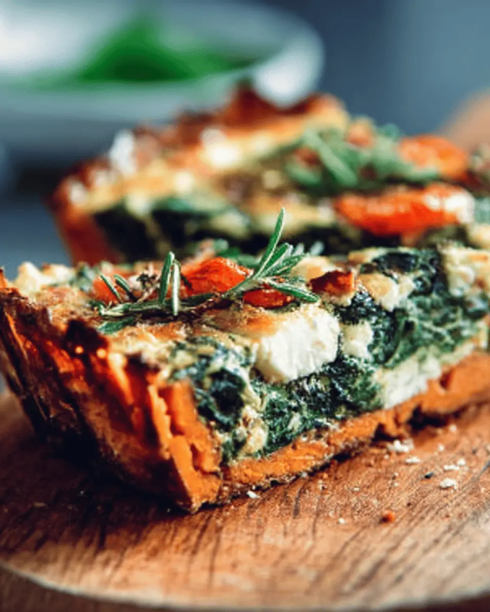 Spinach Feta Quiche: Easy Recipe with Sweet Potato Crust
