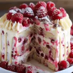 White Chocolate Raspberry Poke Cake Recip