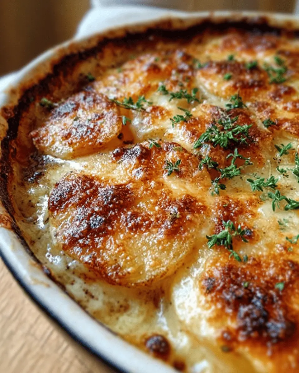 Bubbly Crispy Potato Gratin with Parmesan & Gruyere Delight