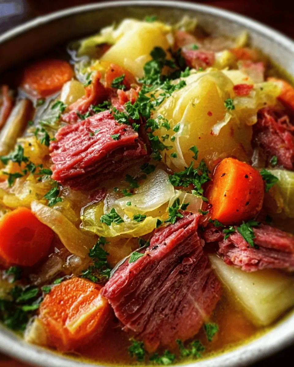 Slow Cooker Corned Beef and Cabbage Stew: Easy Comfort Food Recipe