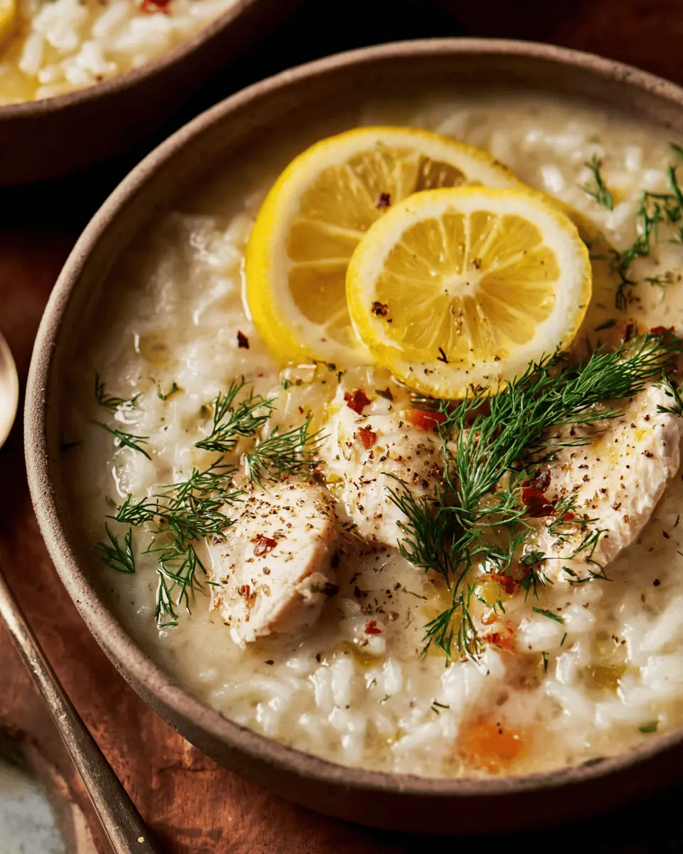 Lemony Greek Chicken Rice Soup: A Refreshing Comfort Dish