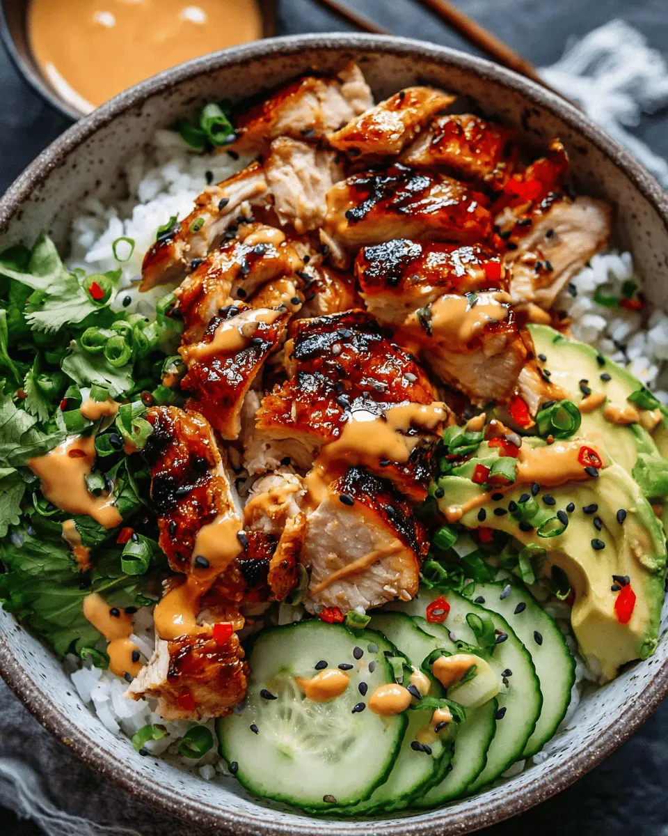 Spicy Honey Ginger Chicken Bowls: Easy Recipe with Yum Yum Sauce
