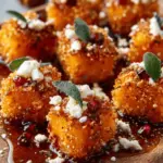 Crispy Butternut Squash Bites with Irresistible Hot Honey Feta Drizzle