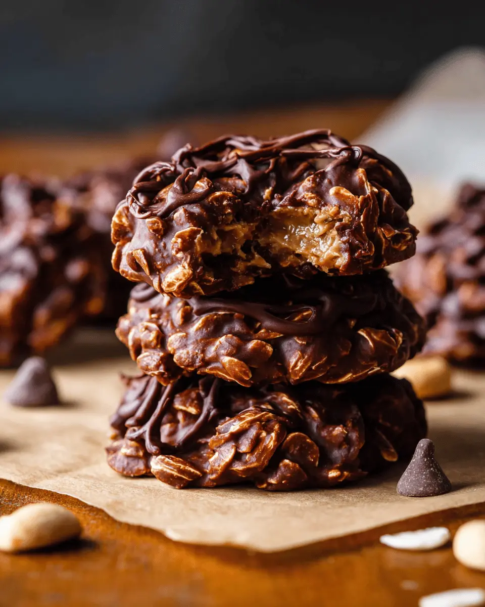 Easy No Bake Chocolate Peanut Butter Cookies for Sweet Joy