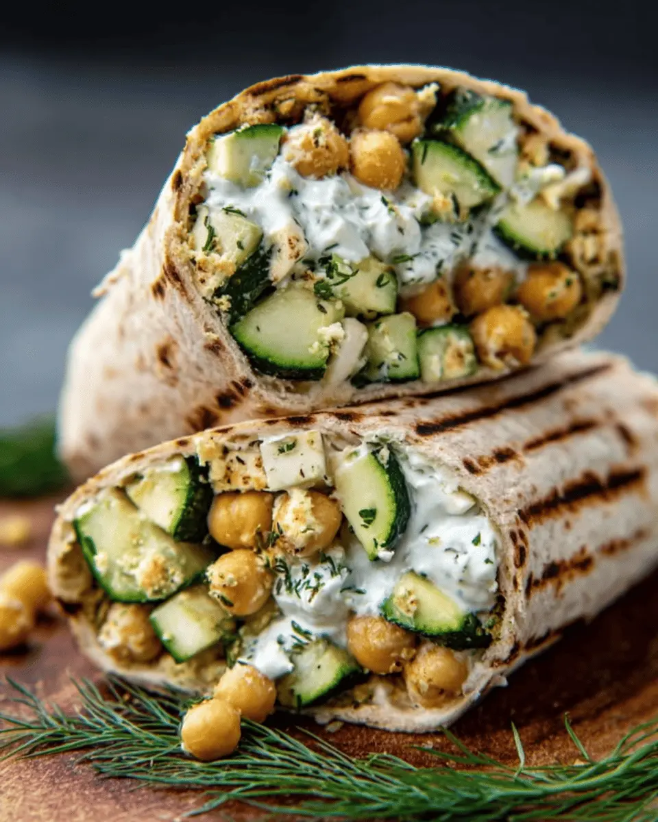 Grilled Zucchini Feta Chickpea Wrap: A Fresh and Easy Delight