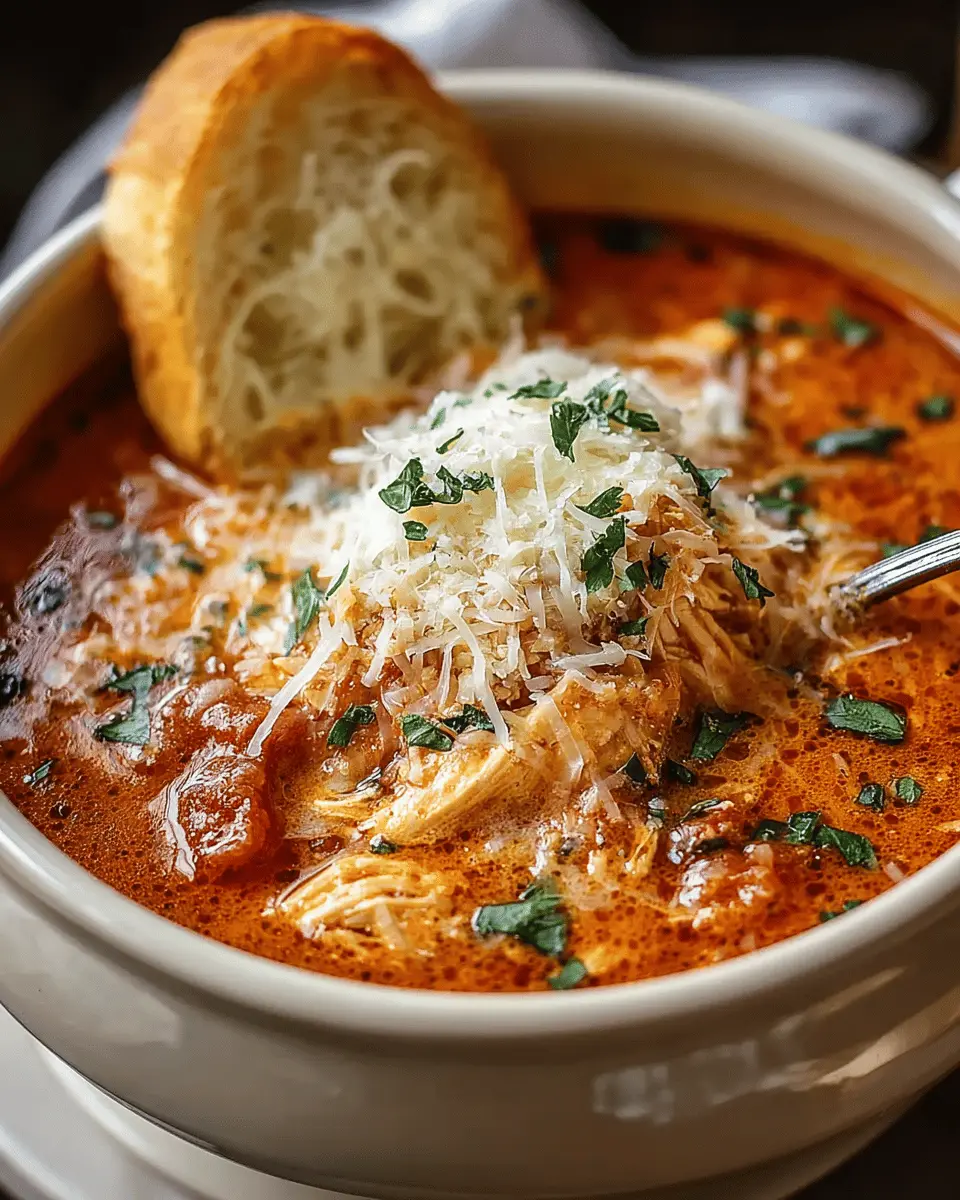Crockpot Chicken Parmesan Soup: Easy Comfort Food Delight