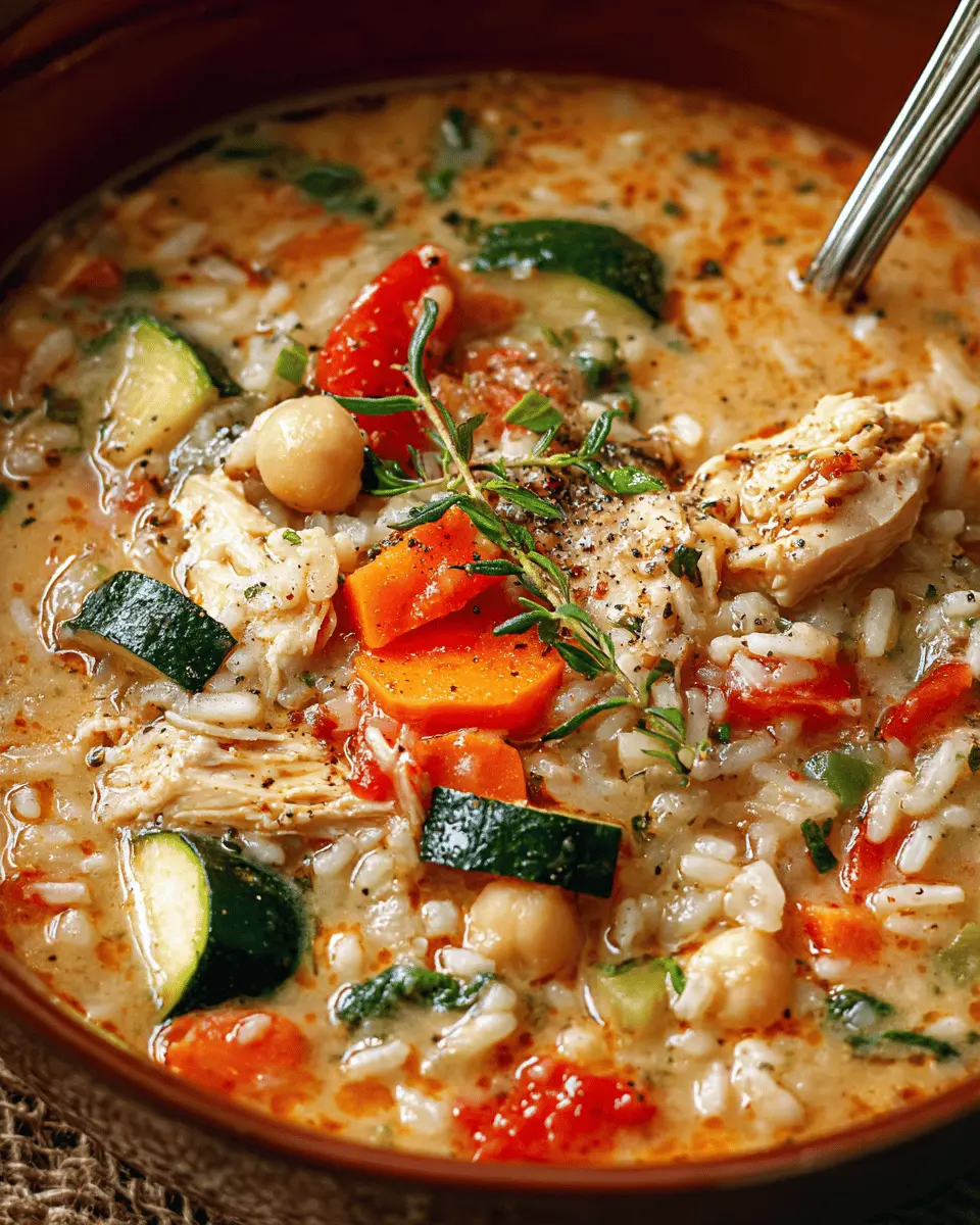 Creamy Chickpea & Chicken Rice Soup: A Cozy Comfort Recipe
