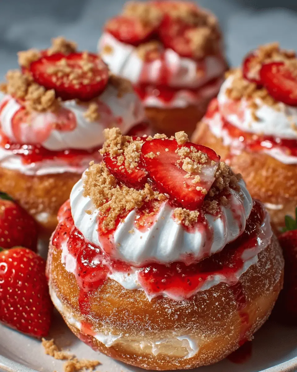 Strawberry Cheesecake Stuffed Donuts: Indulgent Delight Awaits
