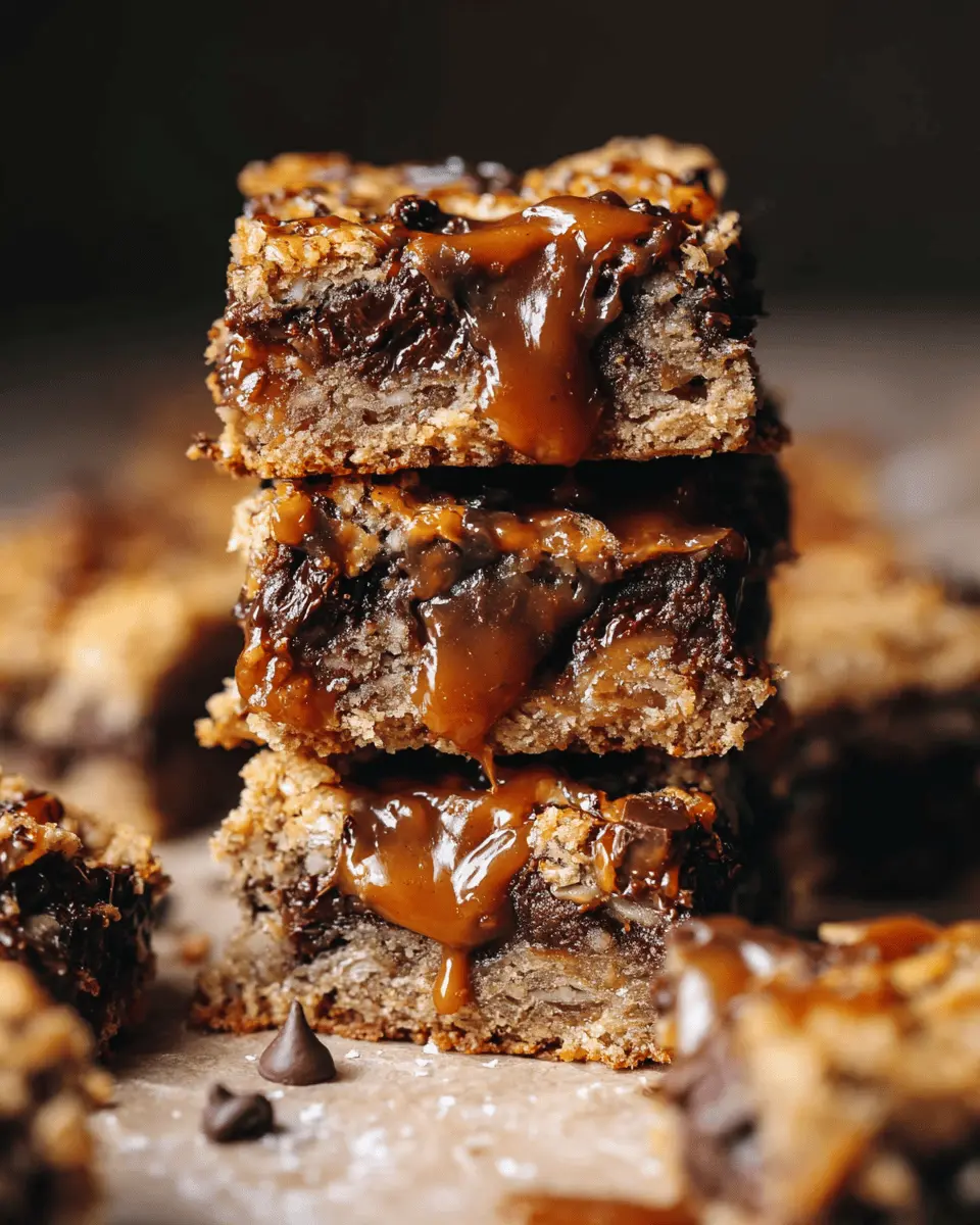 Chocolate Caramel Oatmeal Cookie Bars: The Best Indulgent Treat