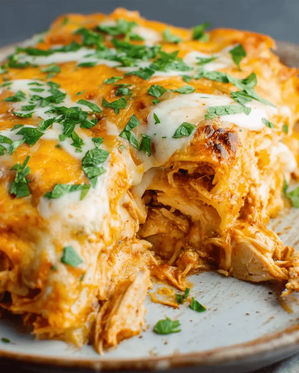 Cheesy Chicken Enchilada Casserole