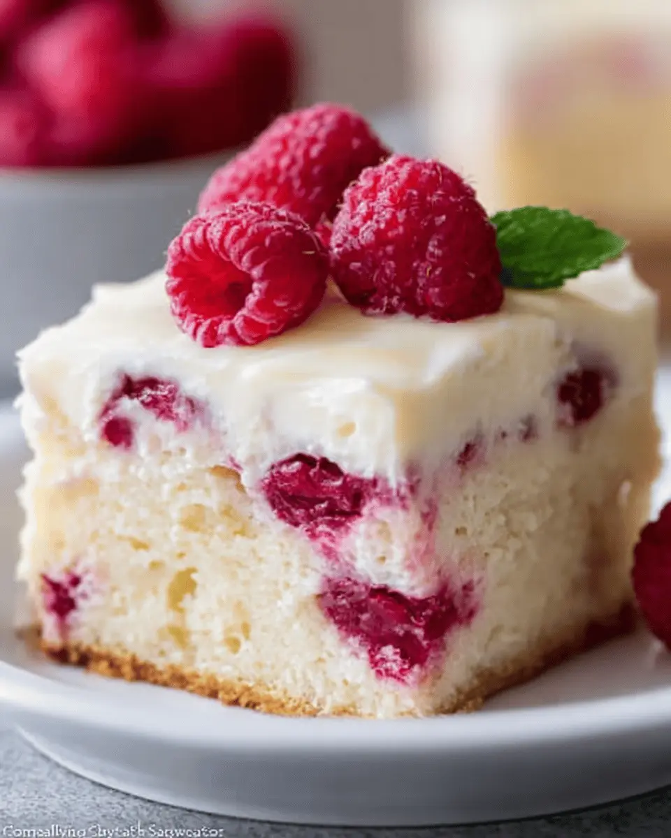 White Chocolate Raspberry Poke Cake: An Easy Indulgence for Home Bakers
