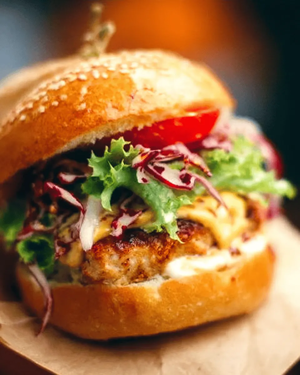 Oktoberfest Maple Mustard Chicken Burger