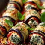 Eggplant Roll-Ups with Creamy Ricotta and Spinach