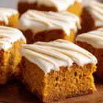 Pumpkin Bars with Pumpkin Spice Cream Cheese Drizzle