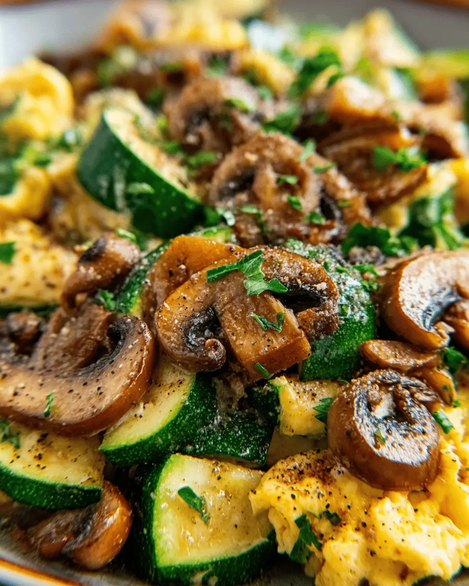 Veggie-Packed Zucchini and Mushroom Scramble for a Healthy Start