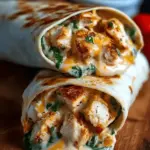Cheesy Garlic Chicken Wraps