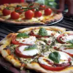 Pesto and Mozzarella Pizzas