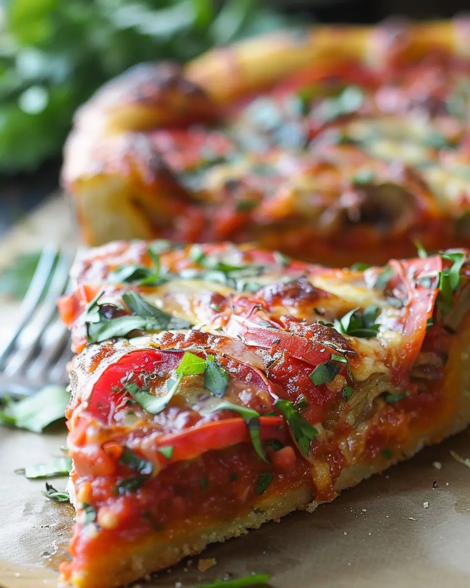 Chicago Deep-Dish-Style Veggie Pizza: Easy Recipe for Home Chefs
