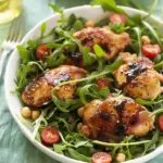 Honey Balsamic Glazed Chicken with Arugula Salad