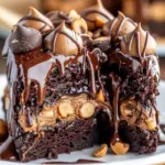 Heavenly Chocolate Peanut Butter Ooey Gooey Cake Recipe