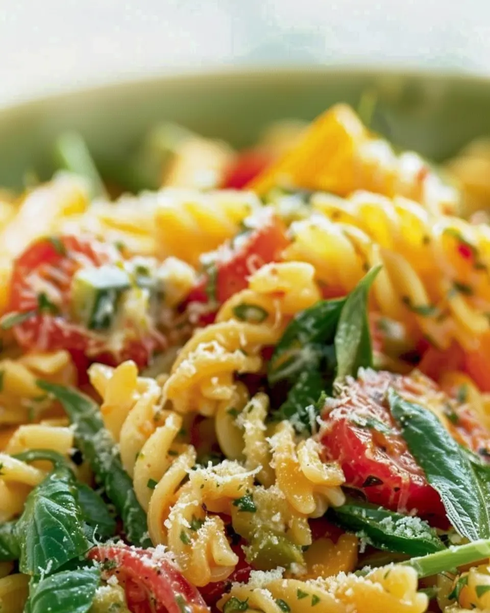 Pasta Primavera: Easy Veggie Delight with Turkey Bacon and Chicken Ham