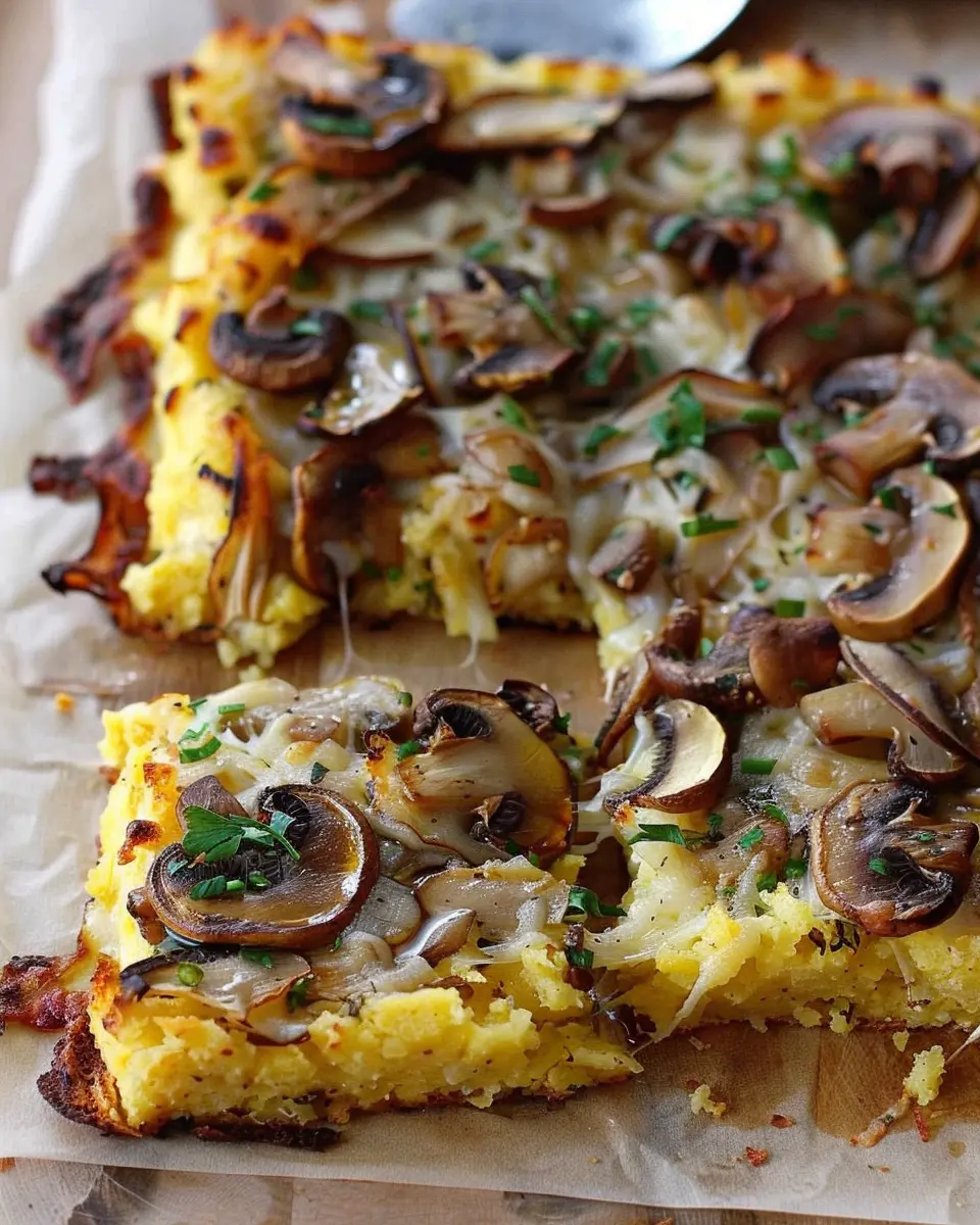 Cheesy Polenta & Mushroom Pizza: A Delightfully Indulgent Twist