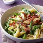 Chicken, Green Bean, and Bacon Pasta