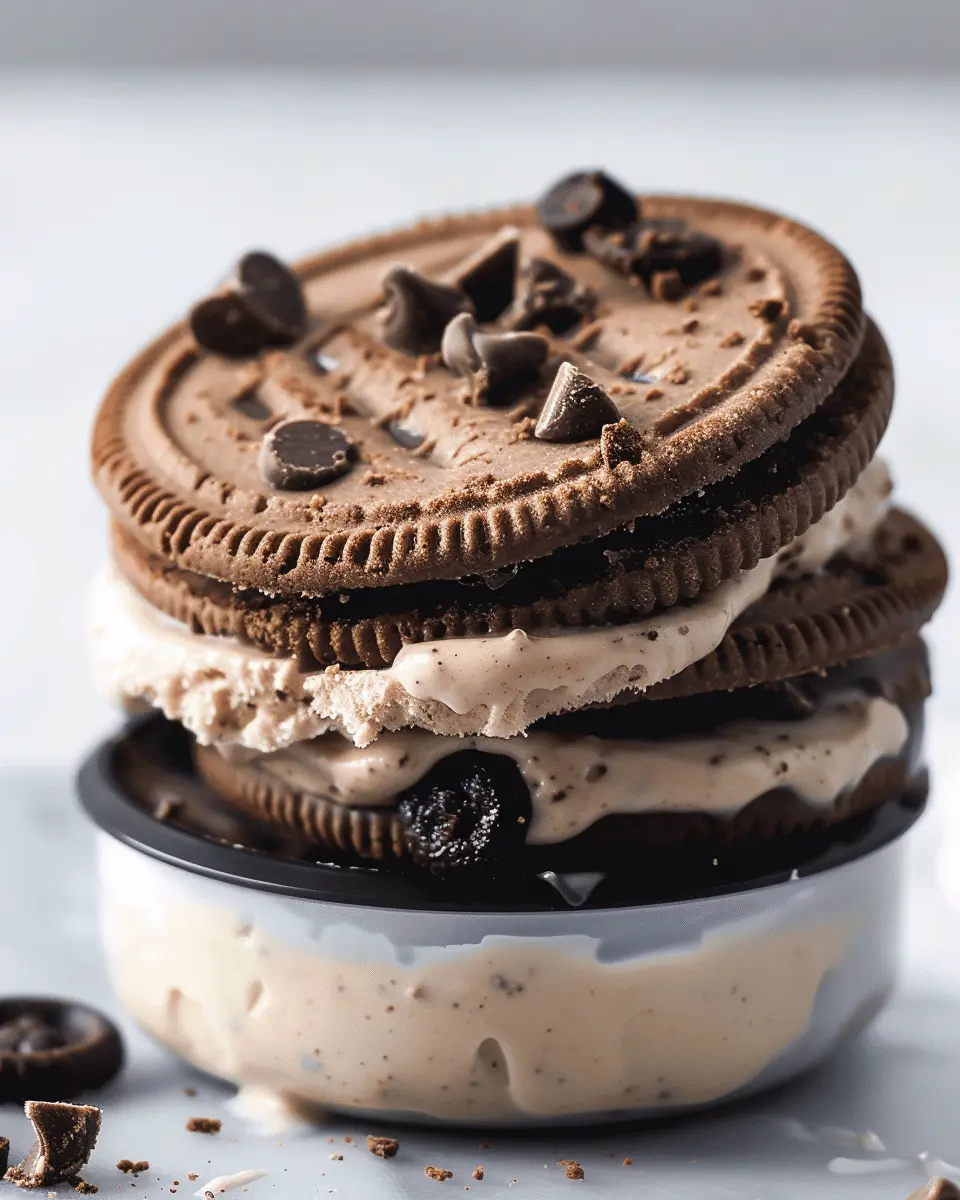 Ninja Creami Copycat Blue Bell Indulgent Cookies ‘n Cream Delight