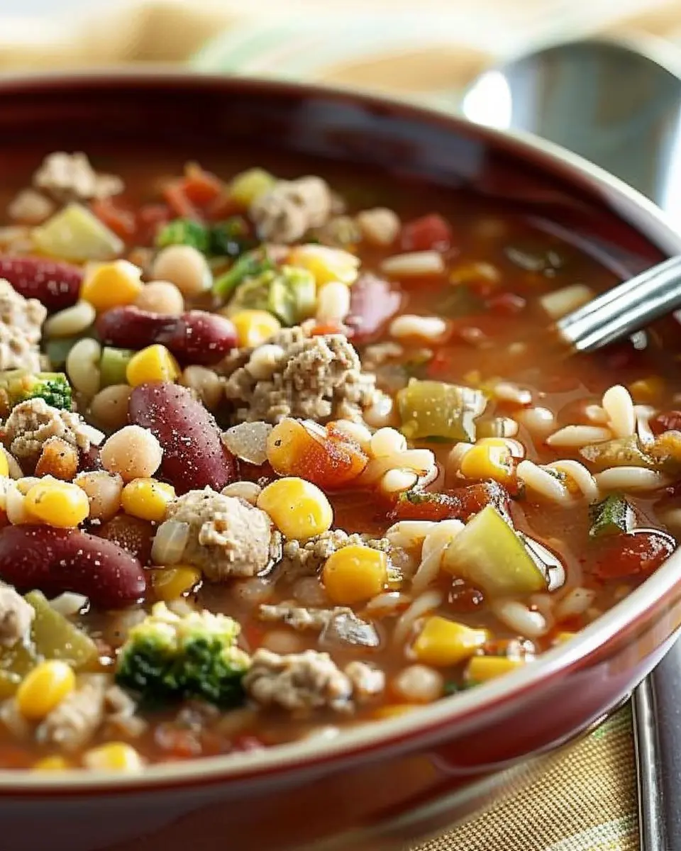 Alphabet Soup: Easy and Nutritious Recipe with Turkey Bacon and Chicken Ham