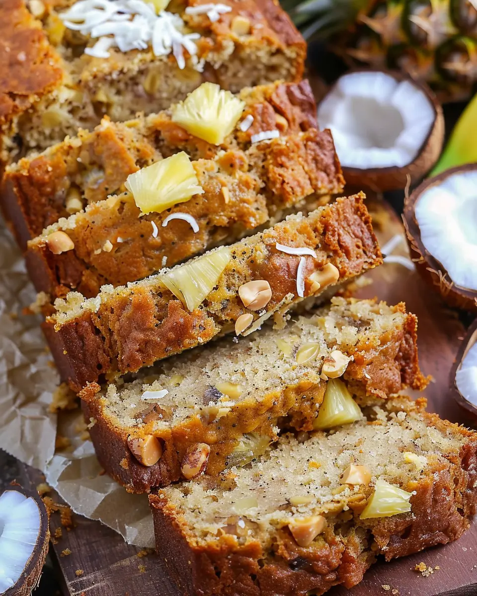 Hawaiian Banana Bread with Pineapple: A Tropical Indulgence
