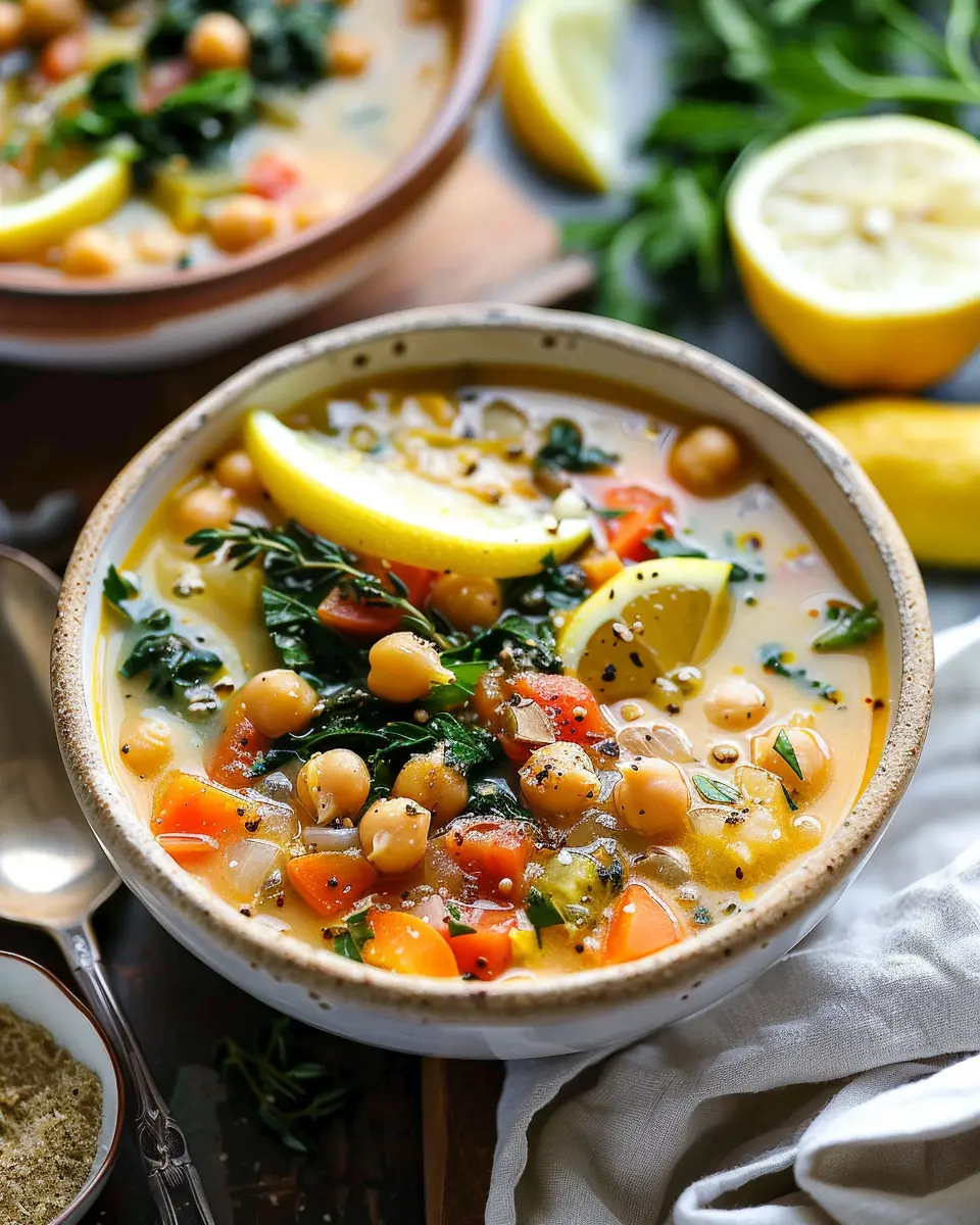 Lemony Greek Chickpea Soup: A Deliciously Easy Comfort Dish