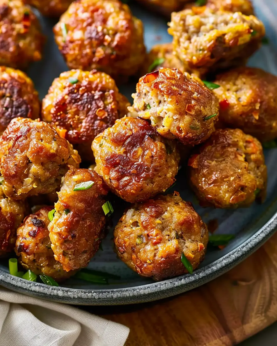 Bottoms-Up Sausage Balls