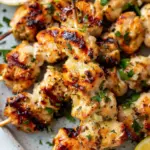 Garlic Parmesan Chicken Skewers