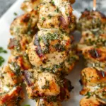 Grilled Ranch Garlic Parmesan Chicken Skewers