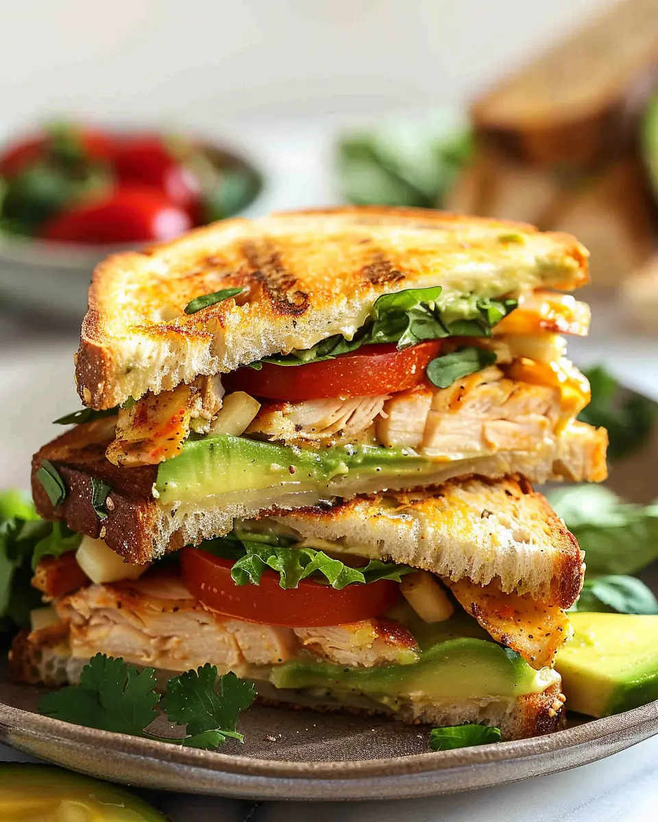 Chicken Avocado Melt Sandwich: A Juicy Twist with Turkey Bacon