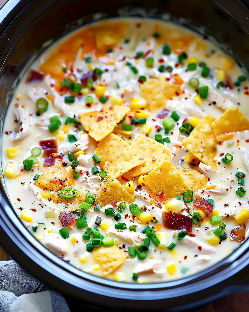 Crockpot Chicken Corn Chowder: Easy Comfort Food with Turkey Bacon