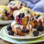 Blackberry Muffins With Lemon-Buttermilk Glaze