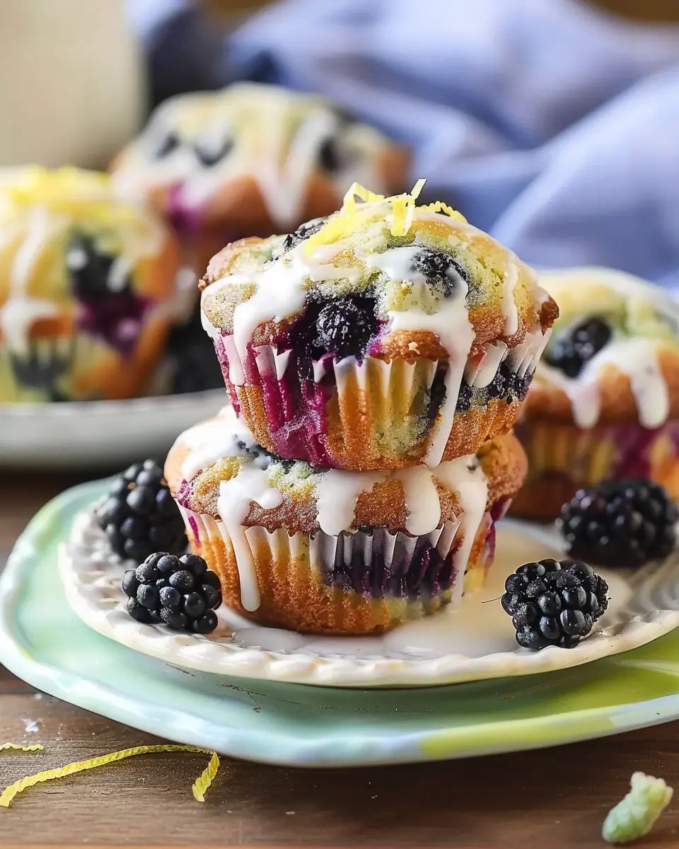 Blackberry Muffins with Lemon-Buttermilk Glaze: The Best Homemade Treat